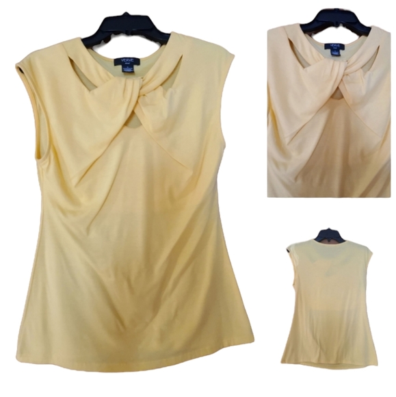 Verve Ami Tops - Verve Ami Yellow Sleeveless Blouse,  Size S